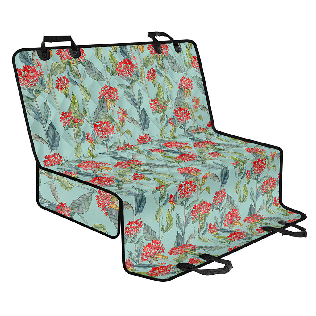 Bouvardia Pattern Print Pet Car Back Seat Cover