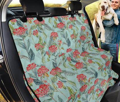 Bouvardia Pattern Print Pet Car Back Seat Cover