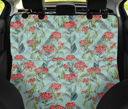 Bouvardia Pattern Print Pet Car Back Seat Cover
