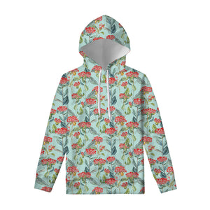 Bouvardia Pattern Print Pullover Hoodie