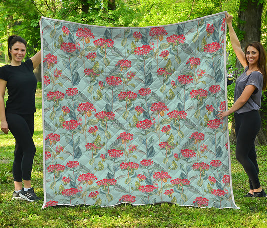 Bouvardia Pattern Print Quilt
