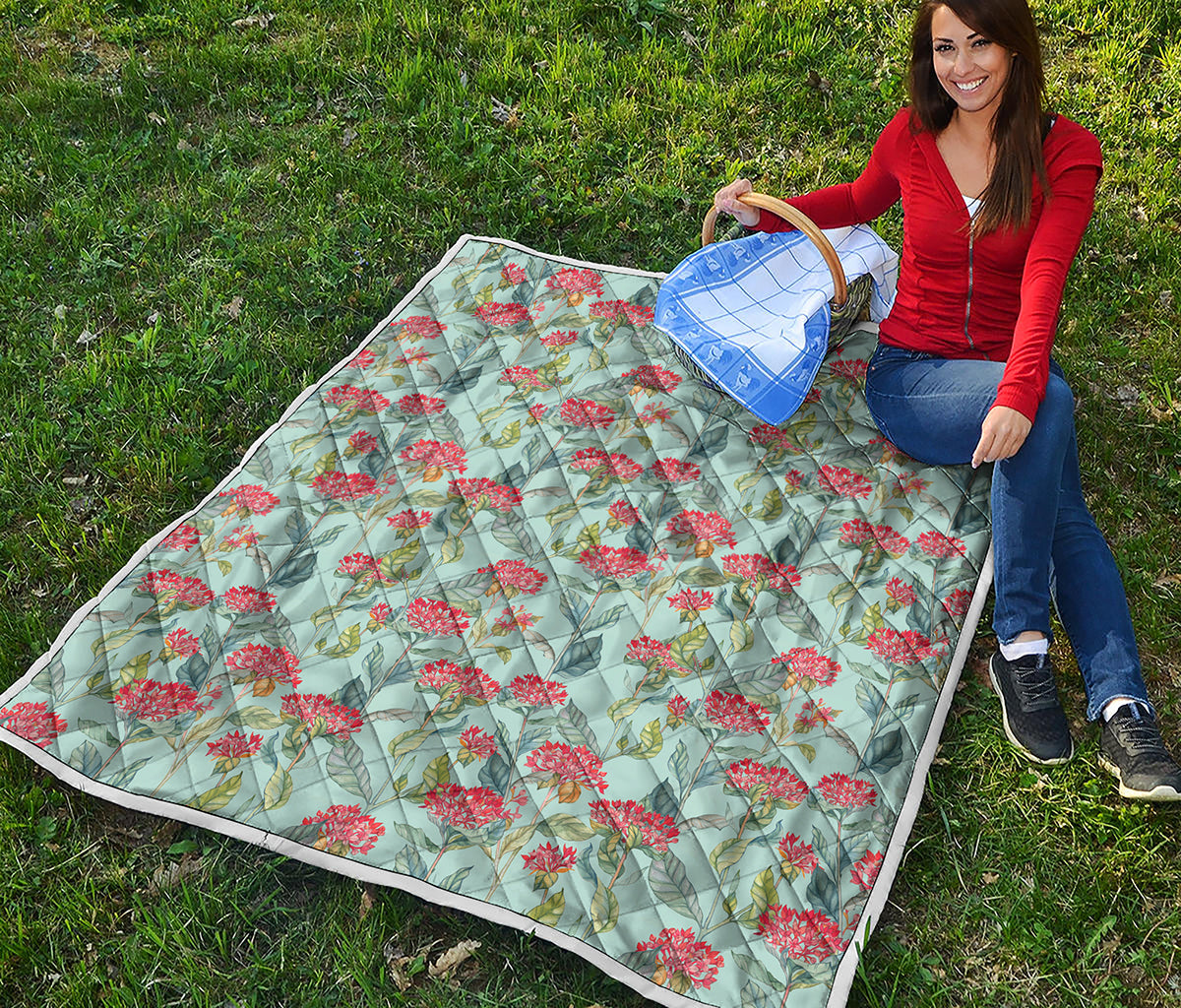 Bouvardia Pattern Print Quilt