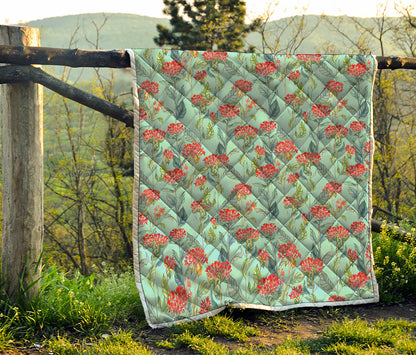 Bouvardia Pattern Print Quilt
