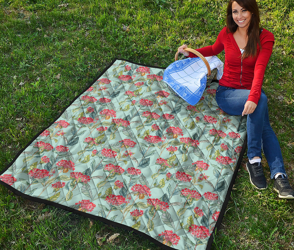 Bouvardia Pattern Print Quilt