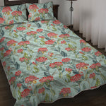 Bouvardia Pattern Print Quilt Bed Set