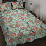 Bouvardia Pattern Print Quilt Bed Set
