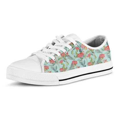 Bouvardia Pattern Print White Low Top Shoes