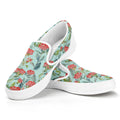 Bouvardia Pattern Print White Slip On Sneakers