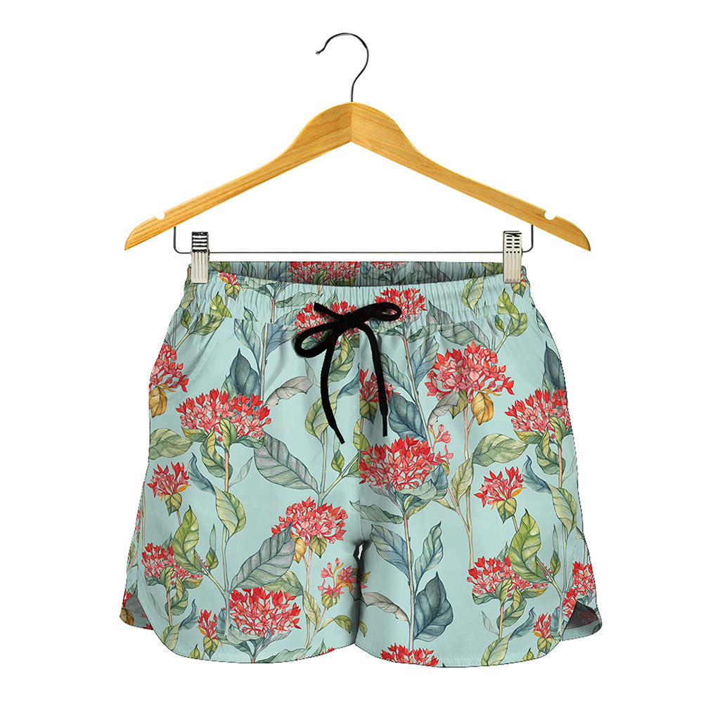 Bouvardia Pattern Print Women's Shorts