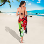 Bouvardia Plant Print Beach Sarong Wrap