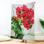 Bouvardia Plant Print Blanket