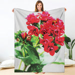 Bouvardia Plant Print Blanket