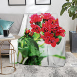 Bouvardia Plant Print Blanket
