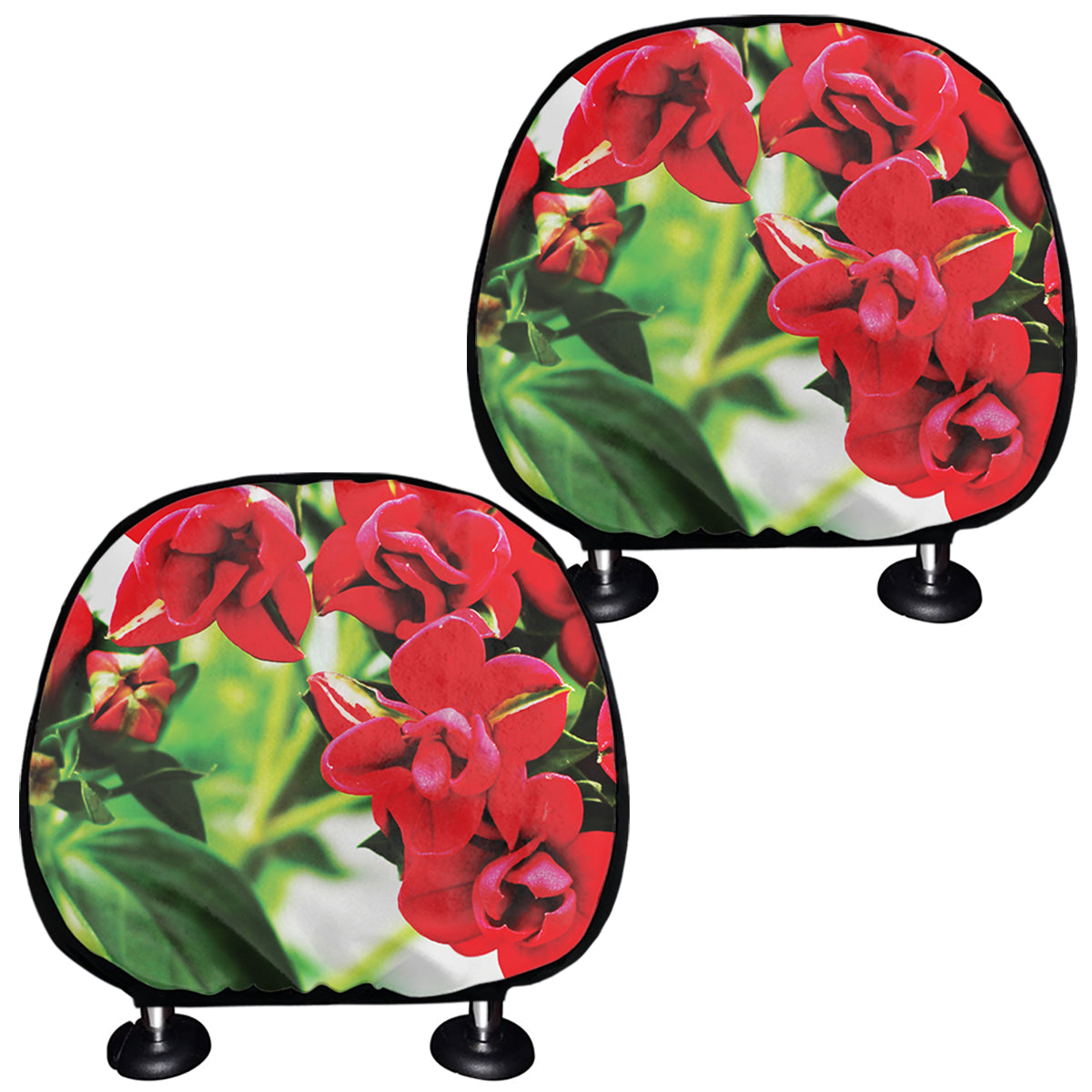 Bouvardia Plant Print Car Headrest Covers
