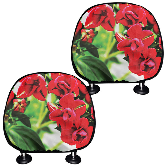 Bouvardia Plant Print Car Headrest Covers