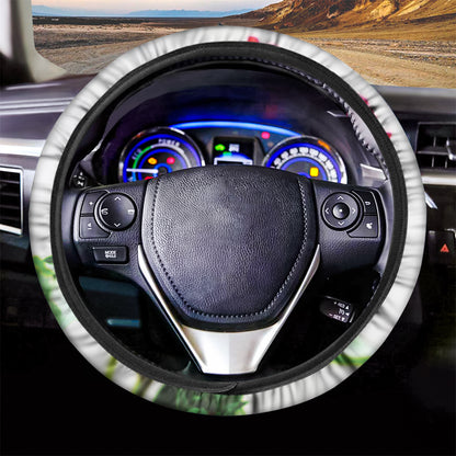 Bouvardia Plant Print Car Steering Wheel Cover