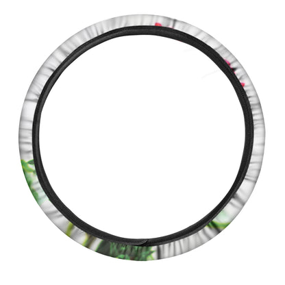 Bouvardia Plant Print Car Steering Wheel Cover
