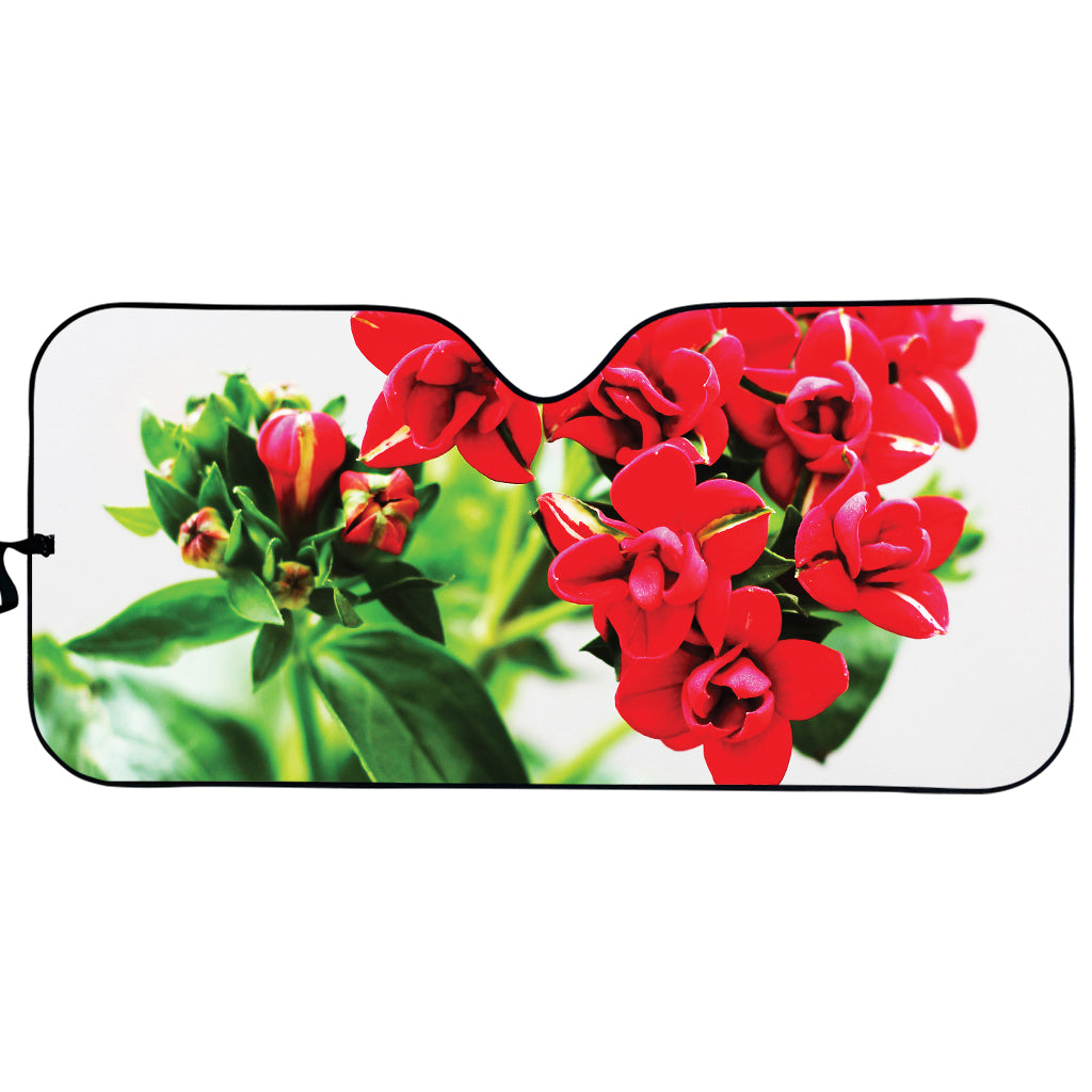 Bouvardia Plant Print Car Sun Shade