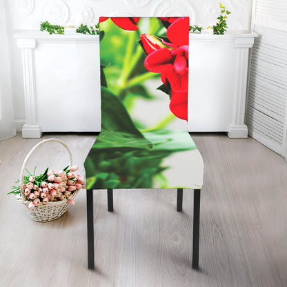 Bouvardia Plant Print Dining Chair Slipcover