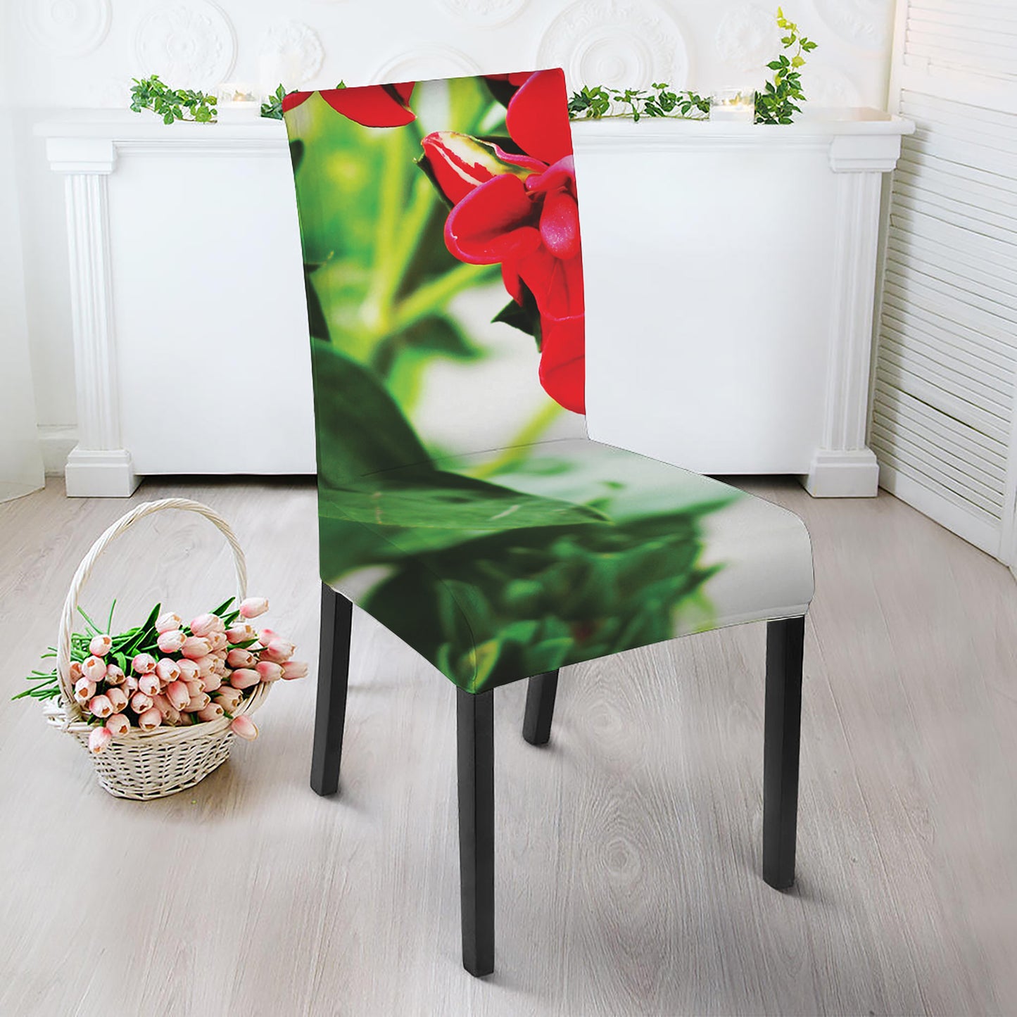 Bouvardia Plant Print Dining Chair Slipcover