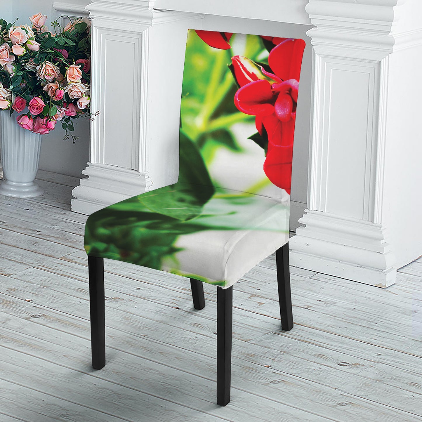 Bouvardia Plant Print Dining Chair Slipcover
