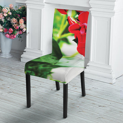 Bouvardia Plant Print Dining Chair Slipcover
