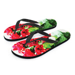 Bouvardia Plant Print Flip Flops