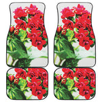 Bouvardia Plant Print Front and Back Car Floor Mats