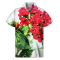 Bouvardia Plant Print Men's Short Sleeve Shirt