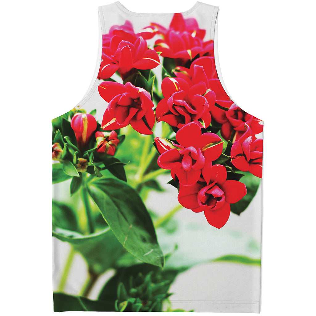 Bouvardia Plant Print Men's Tank Top