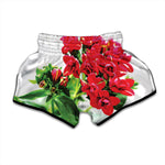 Bouvardia Plant Print Muay Thai Boxing Shorts