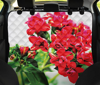 Bouvardia Plant Print Pet Car Back Seat Cover