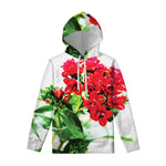Bouvardia Plant Print Pullover Hoodie