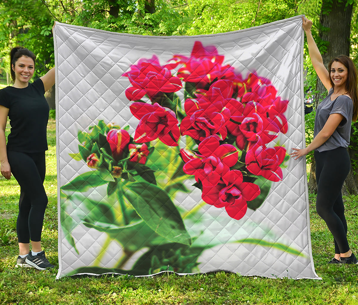 Bouvardia Plant Print Quilt