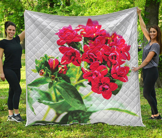 Bouvardia Plant Print Quilt