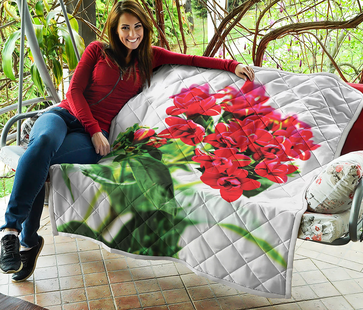 Bouvardia Plant Print Quilt