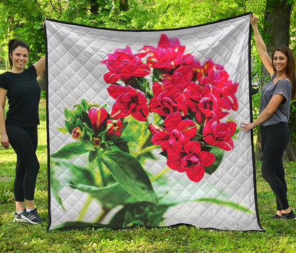 Bouvardia Plant Print Quilt