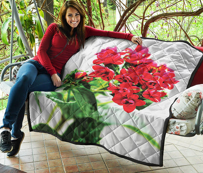 Bouvardia Plant Print Quilt