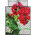 Bouvardia Plant Print Quilt Bed Set