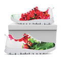 Bouvardia Plant Print White Running Shoes