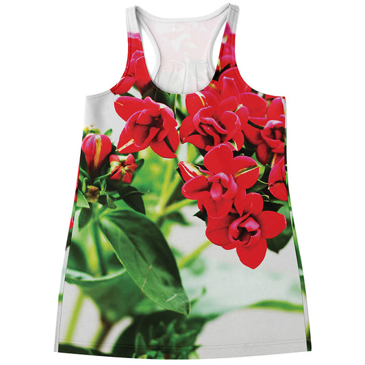Bouvardia Plant Print Women's Racerback Tank Top