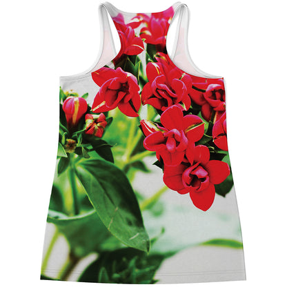 Bouvardia Plant Print Women's Racerback Tank Top