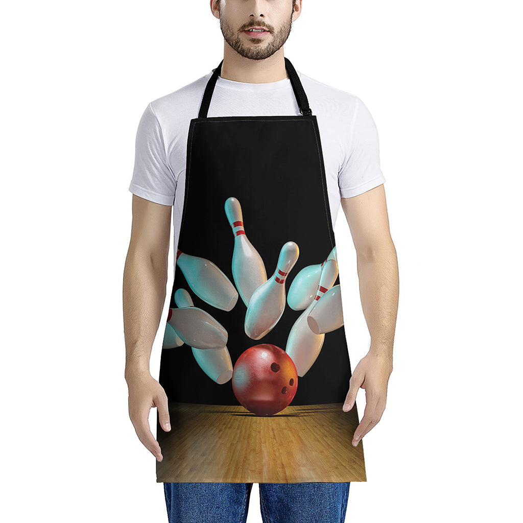 Bowling Strike Print Apron