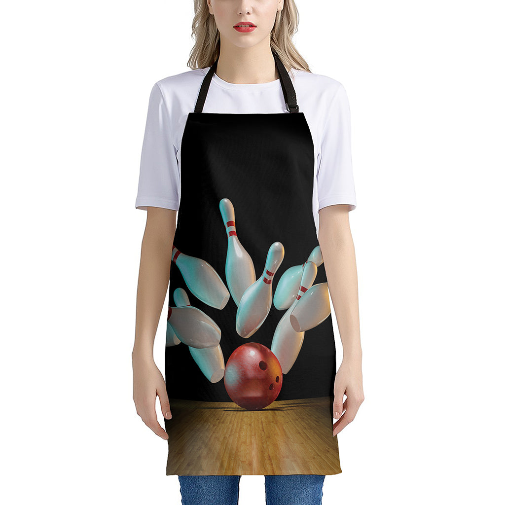 Bowling Strike Print Apron