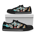 Bowling Strike Print Black Low Top Sneakers