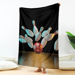 Bowling Strike Print Blanket