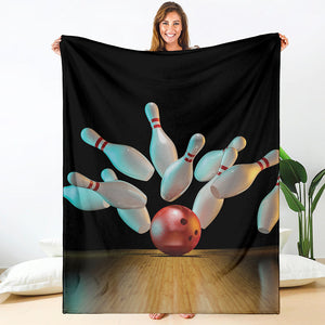 Bowling Strike Print Blanket