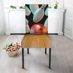 Bowling Strike Print Dining Chair Slipcover