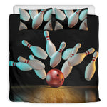 Bowling Strike Print Duvet Cover Bedding Set