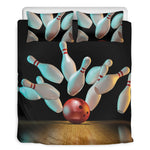 Bowling Strike Print Duvet Cover Bedding Set
